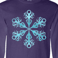thumbnail image 4 of Inktastic Icy Blue Winter Snowflake Long Sleeve T-Shirt, 4 of 5