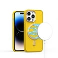 thumbnail image 2 of For Apple iPhone 11 /6.1" Ultimate PU Leather Hybrid with MagSafe Compatible Bumper Gold Frame Protection Cover ,Xpm Phone Case [ Yellow ], 2 of 6