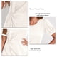 thumbnail image 4 of Vestido Torcido De Verano, Vestido Casual De Verano De Longitud Media Cuello Redondo Dobladillo Irregular Manga Corta Abullonada Color Puro Para Viajes ANGGREK M blanco, 4 of 6
