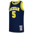 thumbnail image 2 of Men's Mitchell & Ness Jalen Rose Navy Michigan Wolverines 1991/92 Swingman Jersey, 2 of 3