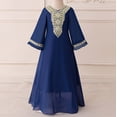 thumbnail image 6 of RUTAYY Children Girls Dress Long Sleeve V-Neck Party Gown Celebration Evening Attire Comfortable Breathable Fashion Vacation Dresses, 6 of 9