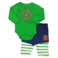 thumbnail image 2 of Truly Scrumptious Infant Boys Green Lightning Bolt Creeper Striped Pants Set 9m, 2 of 2