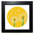 thumbnail image 1 of Yellow Flower Dandelion Flowers Black Square Frame Picture Wall Tabletop, 1 of 3