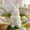 I a, variant on Easter Bunny Flocked Bunny Figurines Colorful Flocked Rabbit Statues Tabletop For Home Living Room Farmhouse Desktop Ornament Easter Decorations Home Decor