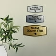 thumbnail image 3 of Signs ByLITA Fancy Please Knock First Outdoors Decoration Sign (Ivory/Dark Brown) - Medium, 3 of 6