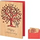 thumbnail image 1 of Tarjeta de aniversario de bodas de madera Tarjeta de feliz aniversario Diseño de árbol de la vida Tarjeta de felicitación de madera hecha a mano Regalos, 1 of 7