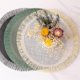 thumbnail image 2 of Manteles individuales redondos LIUXGMXG de 38 cm bohemios con borlas resistentes al calor, 2 of 5