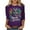 Navy, variant on Gras Outfit for Women Carnival Sequins Tuesday Tee Shirts Stripe 3/4 Sleeve Mardi Gras Tops Crew Neck Wear