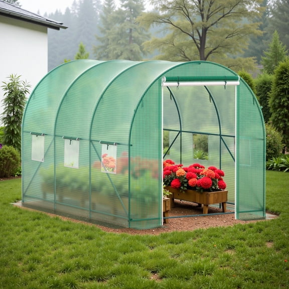 10x7x7 FT Upgraded Walk-in Tunnel Heavy Duty Greenhouse Plastic Plant Warm House