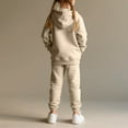 thumbnail image 4 of Toddler Hoodie Sets for Girls Boys Zip Up Sweatshirts and Sweatpants 2 Piece Outfits Unisex Kids Fall Winter Solid Color Long Sleeve Hooded Jackets Jogger Pants Sets, 4 of 9