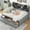 LIGHT GREY, variant on Light Grey Captain Bed with Bookcase Headboard and Storage / Provides Functional Storage Solutions