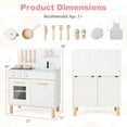 thumbnail image 3 of Costway Kids Kitchen Playset with Light up Stove & Cooking Sounds Oven Sink Faucet White, 3 of 10