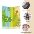 thumbnail image 6 of Cauagu Two Frogs Are Sitting On Water Lilies Print Women Wrap Shawl tassels Scarves Retro Scarf 77.6"X28.3", 6 of 8