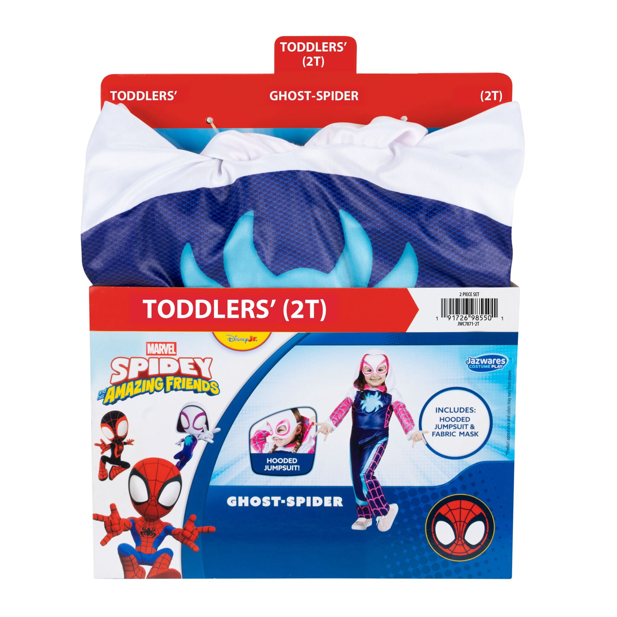 Marvel's Ghost Spider Halloween Costume for Toddler, Size 2T, by Jazwares