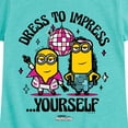 thumbnail image 3 of Despicable Me Minions - Dress To Impress Yourself - Toddler & Youth Girls Short Sleeve Graphic T-Shirt, 3 of 5