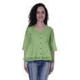 thumbnail image 5 of Moomaya Womens Cotton Peplum Top V-Neck Cotton Tunic Ethnic Blouse, 5 of 7