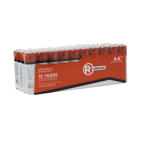 RadioShack 40 Pack Alkaline Batteries AA