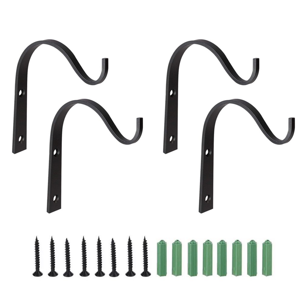 4Pcs Wallmounted Lantern Hanger Hook Outdoor Decorative Hooks Flower