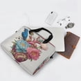 thumbnail image 5 of Iauyy 16inch Laptop Briefcase for Men/Women , Detachable Strap & Padded Compartment，Water-Resistant BagBusiness Travel File and Notepad,Roses and Peonies Form, 5 of 7