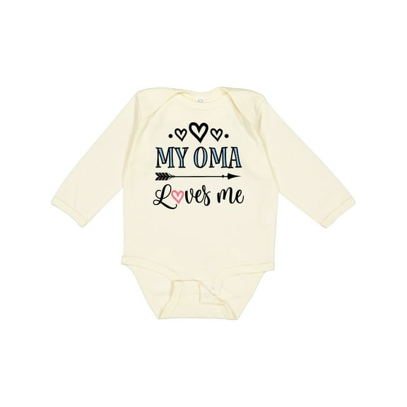 Inktastic My Oma Loves Me Grandchild Girls Long Sleeve Baby Bodysuit