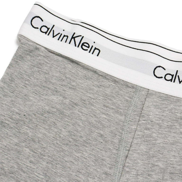Calvin Klein Women's Modern Cotton Boxer Brief, Grey Heather,M - US 