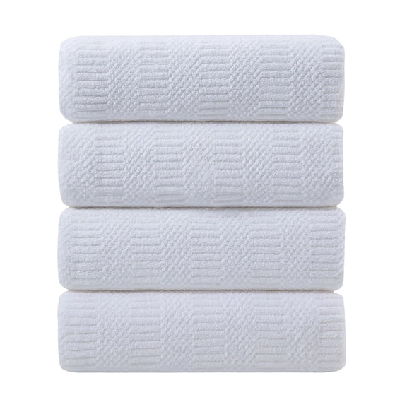 Jessy Home 4 Pack Large Bath Towel Set 600 GSM Ultra Soft Oversized White Towel Set 35"x70" Extra Large Bath Sheets