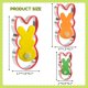 thumbnail image 4 of Cortador de galletas de conejito de 3 piezas para hornear forma de conejo de Pascua con galletas de borde de PVC suave/pastel de galletas/galletas para vacaciones esquí esquí Gafas de esquí, 4 of 5