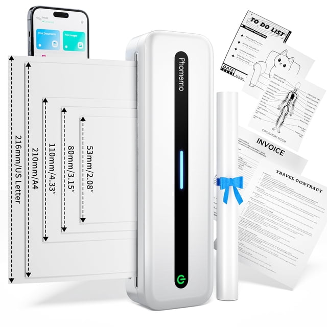 Impresora térmica portátil Phomemo M832 Bluetooth inalámbrica