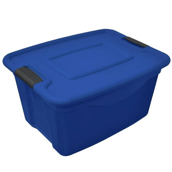 Caja Organizadora Plastictrends Hecha de Plastico Modelo Gorila Lock con Tapa 19 Litros Azul