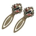 thumbnail image 2 of Woodpecker Vintage Copper-Colored Lace Bookmarks, Stainless Steel Book Markers for Readers and Book Lovers - Set of 2, 2 of 5