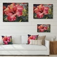 thumbnail image 4 of Designart "Vibrant Harmony in Red Tropical Hibiscus II" Floral Print on Natural Pine Wood, 4 of 5