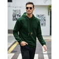 thumbnail image 4 of Coshow Men's Hooded Sweatshirt Casual Long Sleeve Waffle Knit Drawstring Pullover, 4 of 5