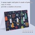 thumbnail image 3 of Yayeee Toggle Light Switch Wall Plate 3-Gang 6.37"x4.48" Decorative Outlet Cover, Dark Blue Christmas, 3 of 7