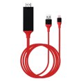 thumbnail image 1 of Cable adaptador de datos USB3.0 tipo C a HD de 2 m, convertidor de cable de transferencia de imágenes de video HD 4K, rojo kenally EL5615-02B, 1 of 2