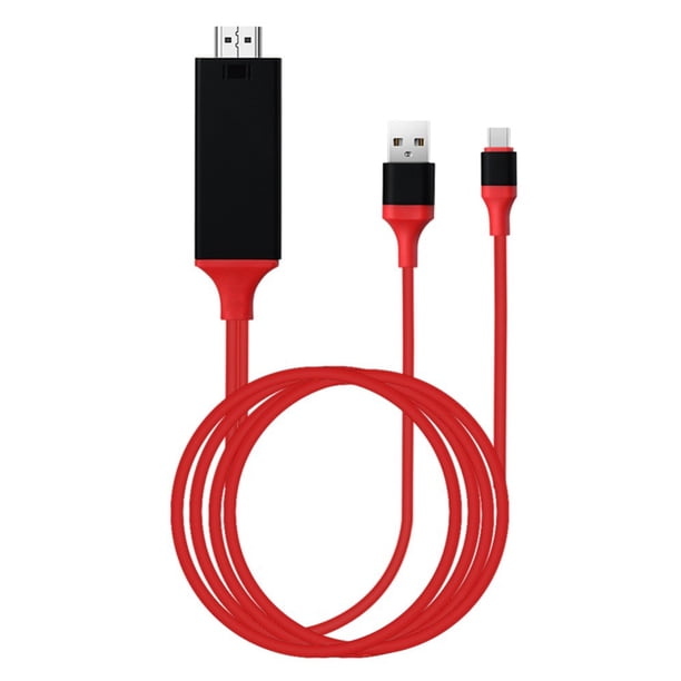 Cable adaptador de datos USB3.0 tipo C a HD de 2 m, convertidor de cable de transferencia de imágenes de video HD 4K, rojo Advancent EL5615-02B