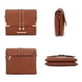 thumbnail image 3 of MKF Collection Valeska Women's Crossbody Bag, Vegan Leather Shoulder Bag Daily Handbag by Mia K. - Cognac, 3 of 7