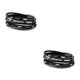 thumbnail image 3 of Qarigey Brazaletes de cuero Brazalete de leopardo Brazalete de cadena tejida Broche Type1 NO1, 3 of 6