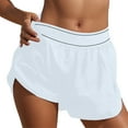thumbnail image 4 of LOVZFMLL Womens Solid Color High Waisted Running Shorts With Pockets And Yoga Pants White S, 4 of 5