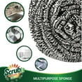 Scrubit Stainless Steel Scourers Steel Wool Scrubber Pad, 6 Pack