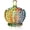 Colorful-2, variant on Xlhshop 6 oz Colorful Embossed Glass Candy Jar with Lid, Iridescent Crystal Glass Candy Dish, Decorative Storage Jar
