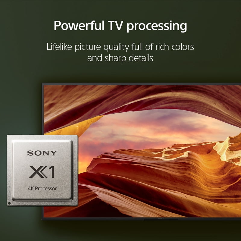 Sony 43" Class X77L 4K Ultra HD LED Smart Google TV KD43X77L 2023 Model front and back view