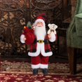 thumbnail image 5 of Noothes Santa Figurine Christmas Decoration, Christmas Gift Santa Statue Desktop Ornament - Traditional Design, Lifelike Appearance, Perfect for Home/Office/Christmas Party, Festive Holiday Gift, 5 of 7