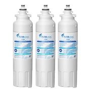 Filterlogic ADQ73613401 Refrigerator Water Filter, Replacement for LG® LT800P®, LT800PC, ADQ736134, ADQ73613402, LSXS26326S, LSXS26366S, LMXS30776S, LSXS26366D, LMXC23746S, 46-9490, 469490, Pack of 3