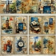 thumbnail image 2 of Vintage Scrapbook Paper A5 Size, 24 Sheets Craft Decoupage Paper for DIY Card Making Scrapbooking Photo Album Junk Journal Supplies, 2 of 4