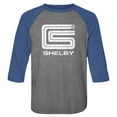thumbnail image 1 of T-Shirt de Baseball Raglan pour Adulte avec Logo Shelby Premium Heather/Vintage Royal de Carroll Shelby Motors, 1 of 2