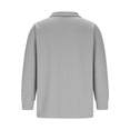 thumbnail image 6 of Maean Big and Tall Sweatshirt for Mens Textured Loose Collared Long Sleeve Shirts Spring Casual Clothes, 6 of 7