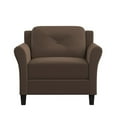 thumbnail image 4 of Bowery Hill Tufted Back Transitional Polyester Microfiber Chair in Brown, 4 of 10