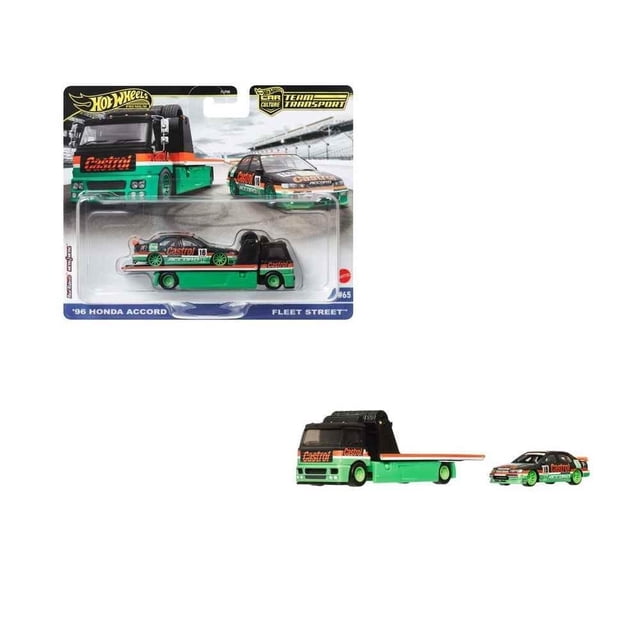 Vehículo de Colección Hot Wheels Collector Auto Transportador Fleet Street & 96 Honda Accord