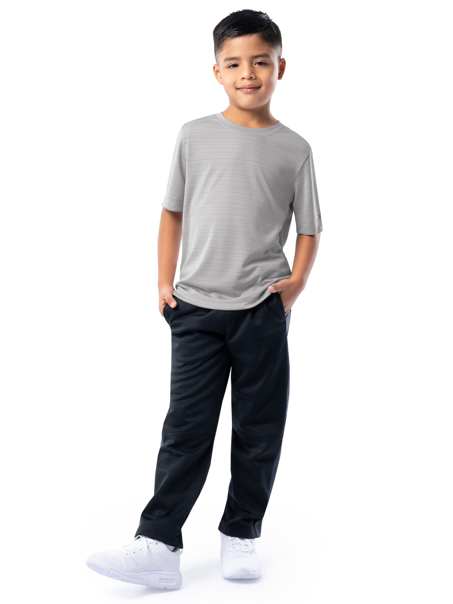 Athletic Works Boys Short Sleeve Core Performance T-Shirt, Sizes 4-18 & Husky