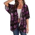 thumbnail image 1 of Paréo en Chiffon Imprimé à Manches Courtes pour Femmes S-3TG, 1 of 9